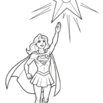 coloriage Supergirl à imprimer pour enfant de 10 ans