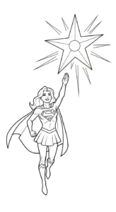 coloriage Supergirl à imprimer pour enfant de 10 ans