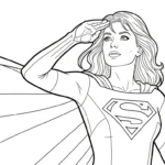 coloriage Supergirl à imprimer pdf gratuit