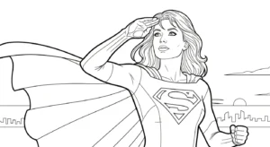 coloriage Supergirl à imprimer pdf gratuit