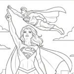 coloriage Supergirl à imprimer gratuitement