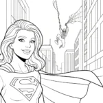 coloriage Supergirl a imprimer