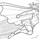 coloriage Supergirl pour enfants à télécharger