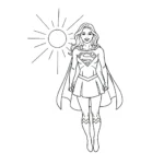 coloriage Supergirl à imprimer pdf