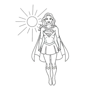 coloriage Supergirl à imprimer pdf