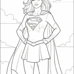 coloriage Supergirl à imprimer pdf gratuit