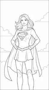 coloriage Supergirl à imprimer pdf gratuit