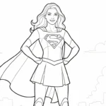 coloriage Supergirl educatif pour enfant