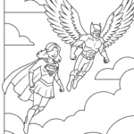 coloriage Supergirl de pour enfants
