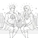 coloriage Supergirl pour enfants a imprimer