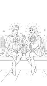 coloriage Supergirl pour enfants a imprimer