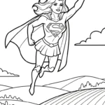 coloriage Supergirl et dessin a imprimer