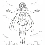 coloriage Supergirl pour enfant à imprimer