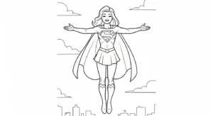 coloriage Supergirl pour enfant à imprimer