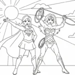 coloriage Supergirl à imprimer pdf gratuit
