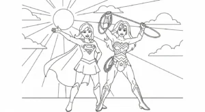 coloriage Supergirl à imprimer pdf gratuit