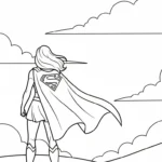 coloriage Supergirl pour enfant gratuit