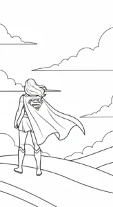 coloriage Supergirl pour enfant gratuit