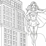 coloriage Supergirl à imprimer pour enfant de 3 ans