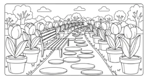 coloriage Tulipe updated et apprentissage