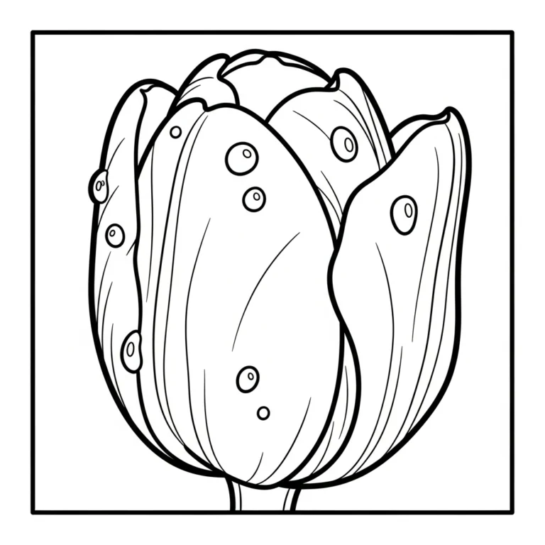 Tranh tô màu Tulipe