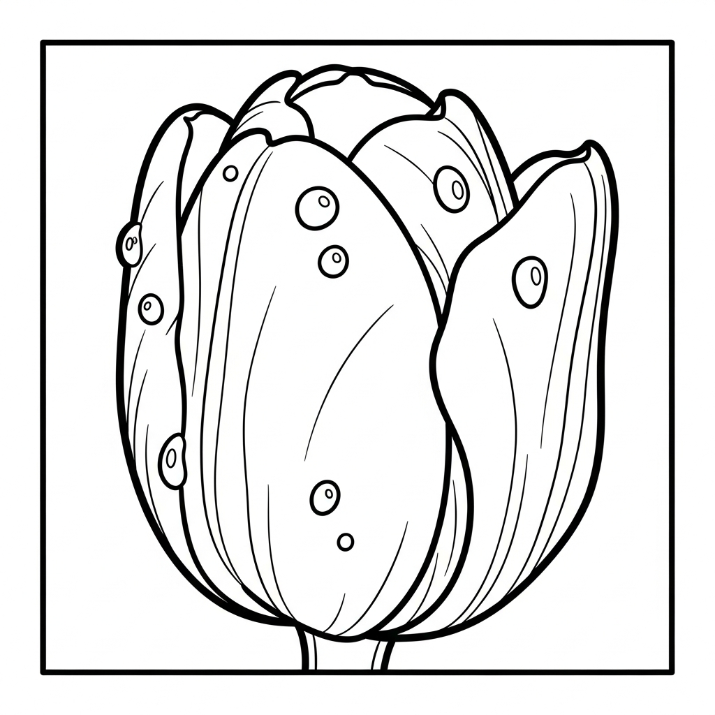 Tranh tô màu Tulipe
