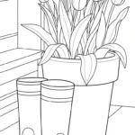 coloriage Tulipe updated à imprimer pour enfants