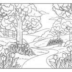 coloriage Tulipe updated à imprimer pour enfant de 3 ans