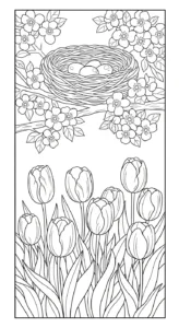 coloriage Tulipe updated pour primaire