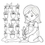 coloriage Tulipe updated pour enfant de 5 ans