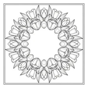a imprimer coloriage Tulipe updated gratuit