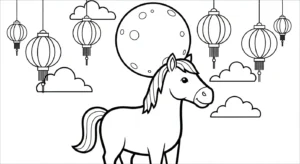 coloriage Nouvel An Chinois 2026 a imprimer gratuitement