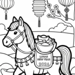 télécharger coloriage Nouvel An Chinois 2026 gratuit