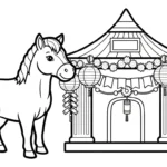 coloriage Nouvel An Chinois 2026 pour enfant de à imprimer