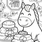 coloriage Nouvel An Chinois 2026 à imprimer a4