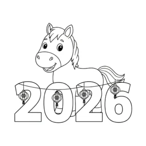 coloriage Nouvel An Chinois 2026 gratuit