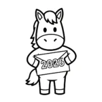coloriage Nouvel An Chinois 2026 a imprimer