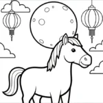 coloriage Nouvel An Chinois 2026 de pour enfants