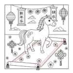 coloriage Nouvel An Chinois 2026 gratuit