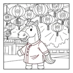 coloriage Nouvel An Chinois 2026 a dessiner et imprimer