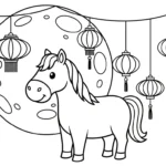 coloriage Nouvel An Chinois 2026 pour enfants