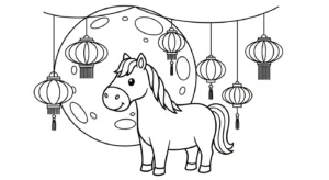 coloriage Nouvel An Chinois 2026 pour enfants