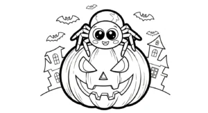 coloriage Araignée updated pour enfants