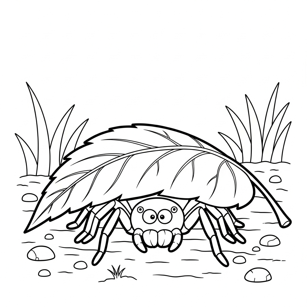 Tranh tô màu Araignée