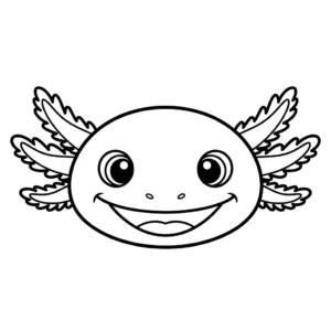 coloriage Axolotl updated à imprimer pour enfant de 4 ans