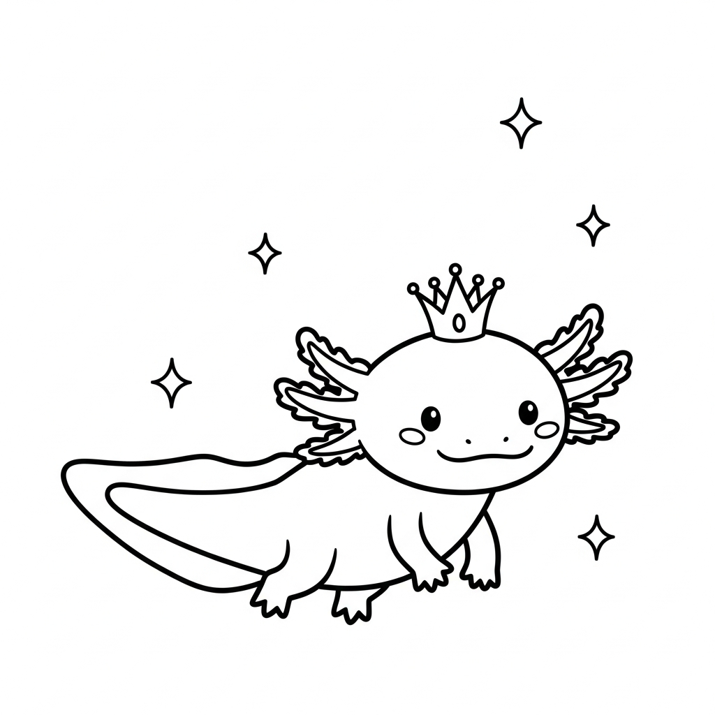 Tranh tô màu Axolotl