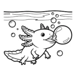 coloriage Axolotl updated a colorier en ligne gratuitement