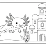 coloriage Axolotl updated a imprimer