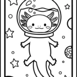 coloriage Axolotl updated à imprimer