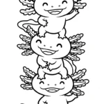 coloriage Axolotl updated a imprimer pour enfant de 4 ans